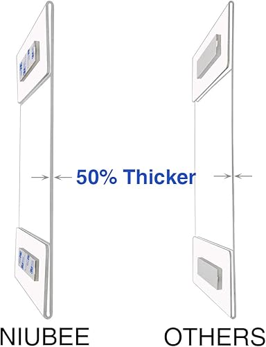 Miniatura 2 de Niubee Soporte de letrero acrílico horizontal de 8.5 x 11 pulgadas con cinta adhesiva de doble cara para oficina, hogar, tienda, restaurante, sin