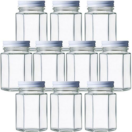 Sh 150 6角ネジ 155ml 食料瓶 10本セット ふた 白51スクリュー 定番人気