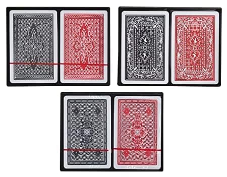 Image of FOLA MOOLYAVAAN Product Black Box Plastic Playing Cards, Bridge Size, Regular Index, (Pack of 1)
