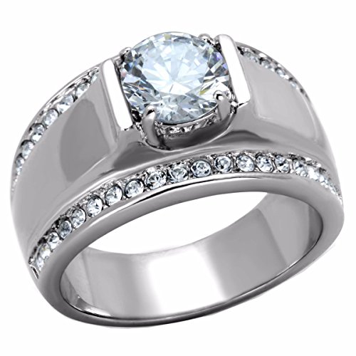 ラウンドカット センターストーンリング