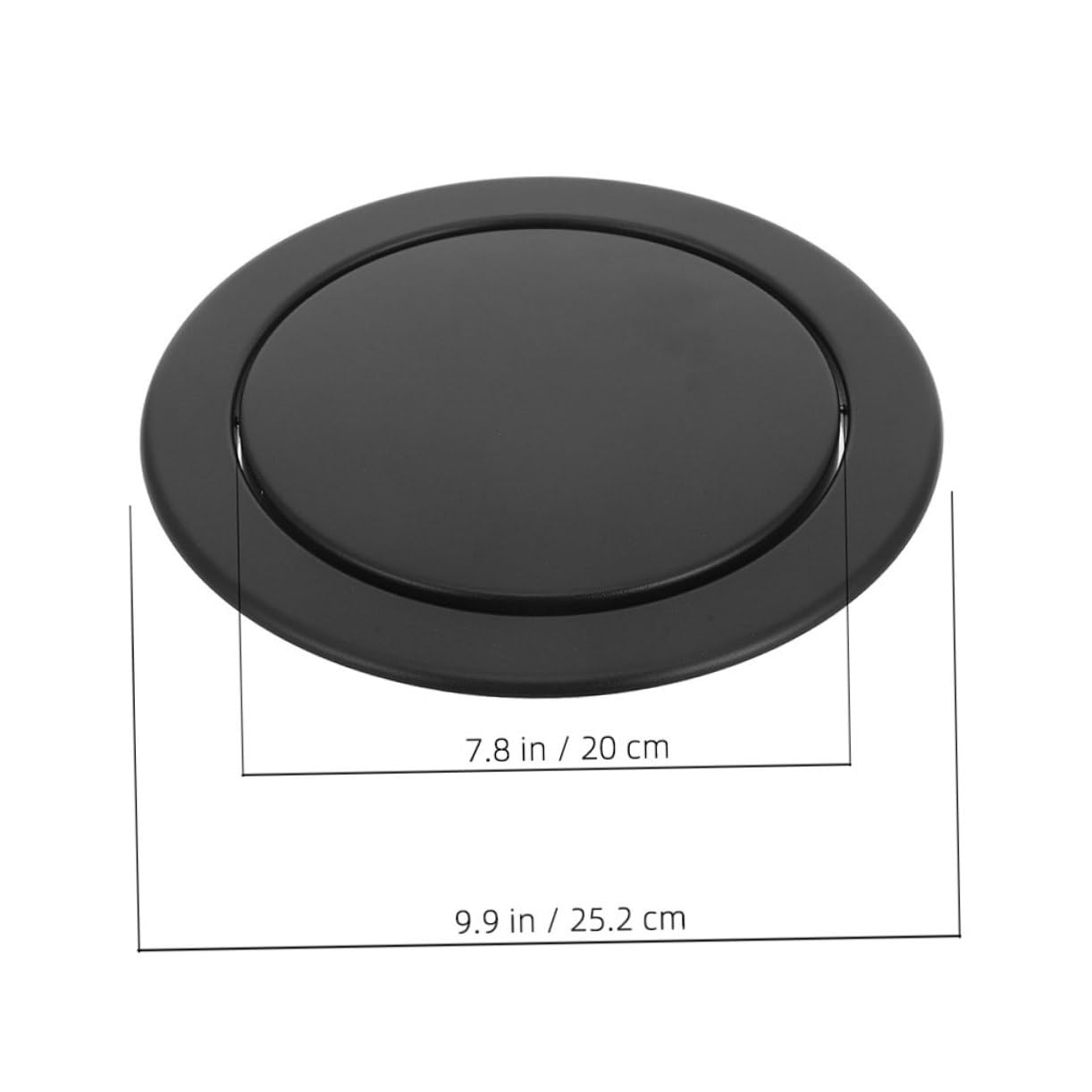 Levemolo Stainless Steel Swing Trash Can Lid Countertop Waste Management Cover for Kitchens Bathrooms Hotel Rooms Space Saving Design for Efficient Waste Disposal