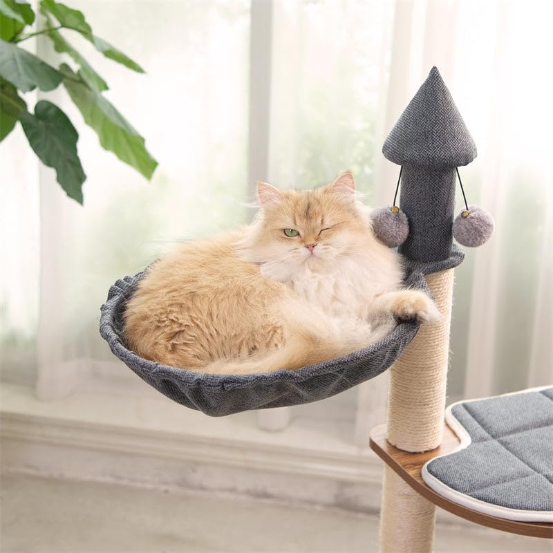 Árbol para gatos Happy & Polly moderno de madera 45 in miniatura 5