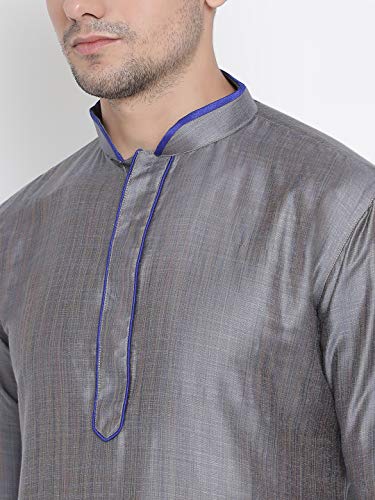 Image of VASTRAMAY Men's Beige Cotton Kurta and Pyjama Set