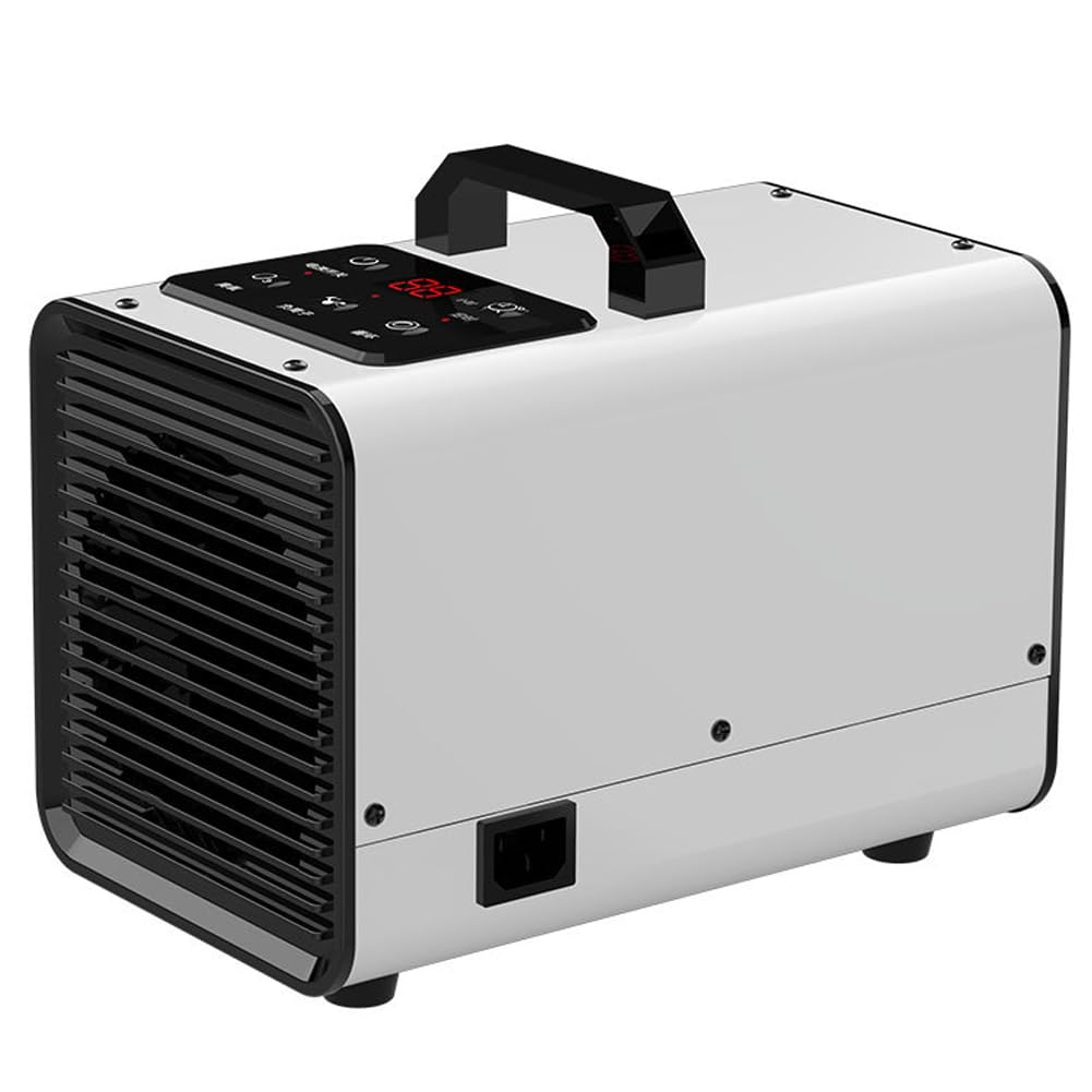 ZYTSHOP Digital Ozone Generator and Negative Ion Generator 2-in-1 Air Purifier 20 g/h, Ozone Machine with Daily Cycle Function and 4 Hours Timer, Air Ionizer for Home, Office, Garage and Pets (White)