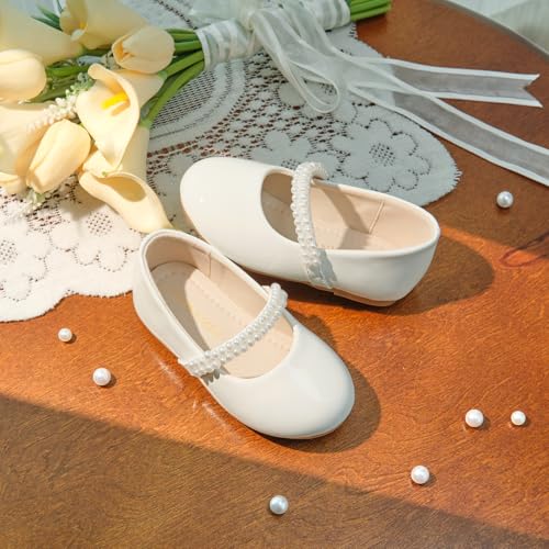 Image of PHIRAMIN Tollder Girl Dress Shoes - Little Girl Ballet Flats for Wedding Party
