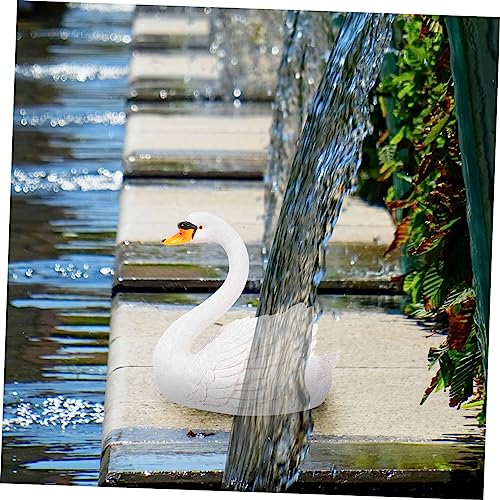 Cygne blanc flottant statue résine pour animer un bassin vide