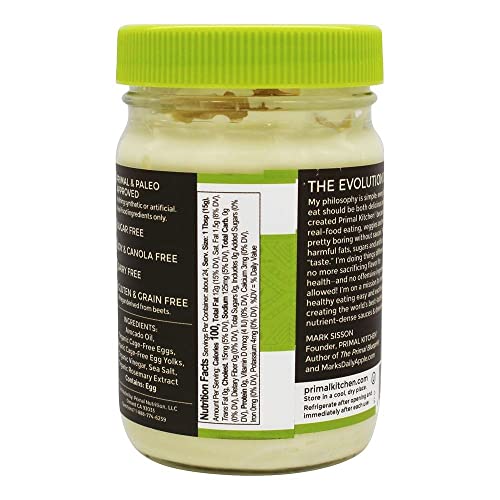 Primal Kitchen Avocado Oil Mayonnaise, 12 Ounce (355 Ml), Paleo, Whole30 | 6-Pack #TOP1