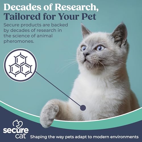 Image of SIGNS SecureCat Calming Diffuser for Supporting Calm and Well-Being to Help Relieve Any Feeling of Anxiety or Stress, Cat Pheromone Passive Stick Diffuser Home Starter Kit