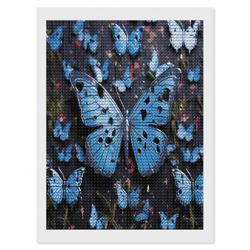 Cuadros de diamantes de mariposa azul VstaDank, arte de pared para sala de estar
