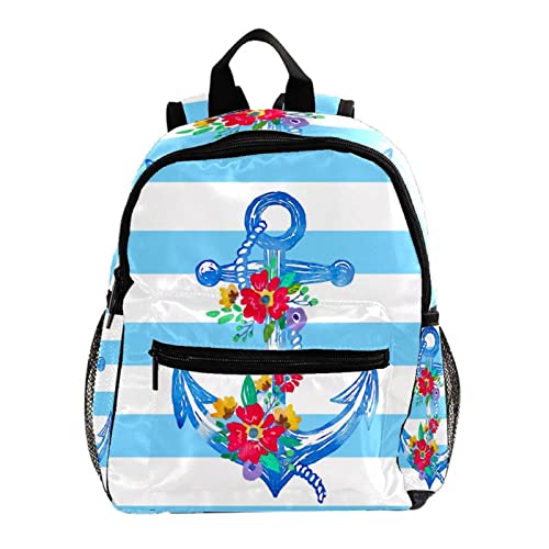 Sac à dos tendance motif ancre fleurs finitions soignées pour enfant