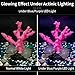 Uniclife Glowing Effect Artificial Coral Plant for Fish Tank, Decorative Aquarium Ornament (Pink)
