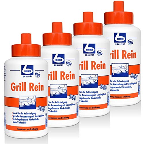 4x Dr. Becher Grill Rein für Grills, Fritteusen / 1 Liter