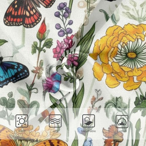 Joisal Florals Toddler Girls Underwear 2t Cotton Little Girl Panties Wildflowers Butterflies Detailed Underpants Briefs3