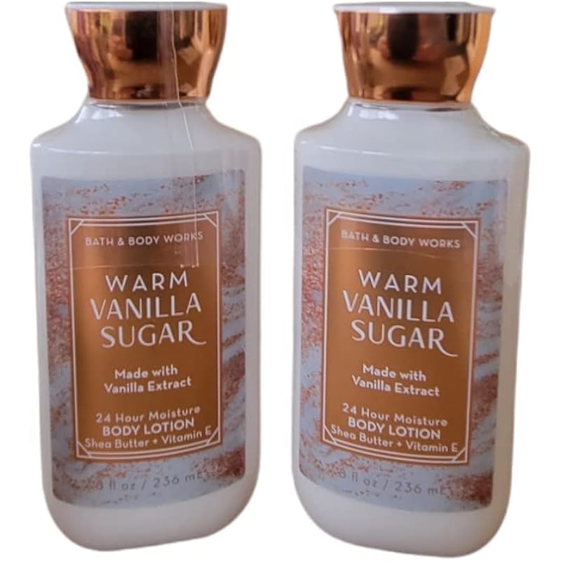 Bath and Body Works 2 Pack Warm Vanilla Sugar Super Smooth Body Lotion 8 Oz 상세이미지 2