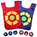 Best Dodgeball Game Set for Kids with 2 Velcro Vests and 6 Dodge Balls, Great Indoor and Outside Dodge Tag Game, Fun Activities for Children to Play, Gift for Boys and Girls 6+ Years