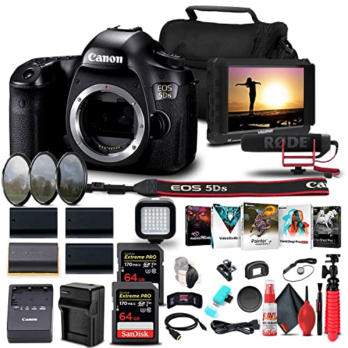 Cámara DSLR Canon EOS 5DS Body Only con Monitor y Accesorios