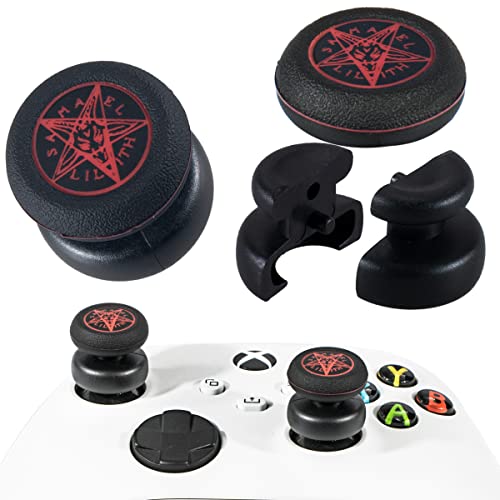 PlayRealm Extensor de barra de pulgar y cubierta de agarre de silicona, 2 juegos para Xbox Series X/S y Xbox One S/X Controller (rojo diablo) Cover