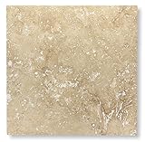Tenedos 12x12 Tuscany Classic Travertine Natural Stone Tile for Floor, Wall, Pool, Bathroom, Kitchen - 0.38' Thick (Box of 10 Pieces, 10 sq. ft.)