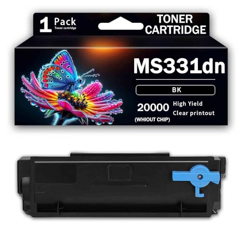 Cartouche de toner noir haute capacité de remplacement pour imprimante Lexmark MS331dn MS431dn MS431dw MX331adn MX431adn MX431adw MX432adwe, sans puce,...