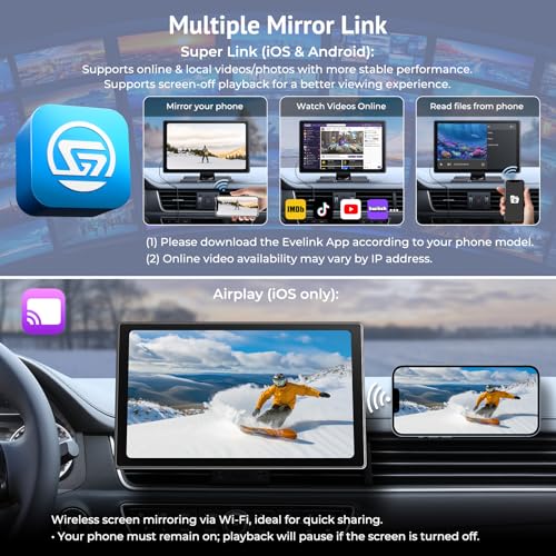 Pantalla Carplay 9" HD Touchscreen para Auto miniatura 5