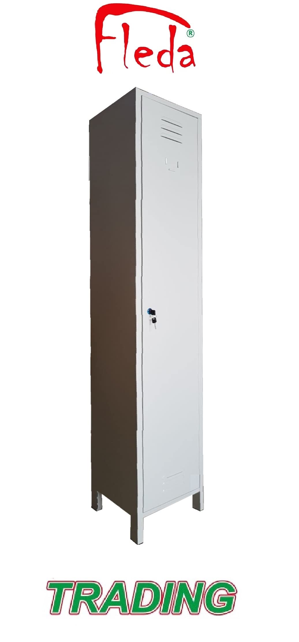 Einzelspind Spind Schließfachschrank Metallschrank Mehrzweckschrank Umkleideschrank Garderobenschrank 1 Abteil Tiefe 34 cm