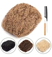 DAIXI 6 Inch 50g #27 Blonde Color Afro Kinkys Bulk Human Hair for Dreadlocks Making, Repairing an...