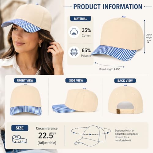 Gorra Trucker para Mujer con Diseño de Rayas miniatura 7