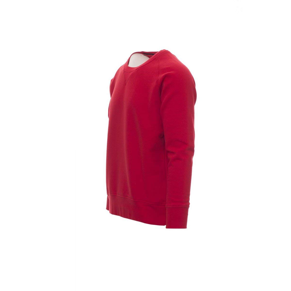 Payper Mistral+ Sweat Ras du Cou pour Homme à Manches Longues Raglan mélange Coton Poignets Taille en cône élastique Rouge