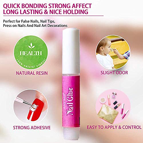 MAGIC ARMOR 10 Stück Nagelkleber 2g, Nagelkleber Für Tips Nagelkleber für Kunstnägel extra stark Professionelle Nagelkleber für die Nagelverlängerung und Reparatur von eingerissene nail art glue – Bild 4