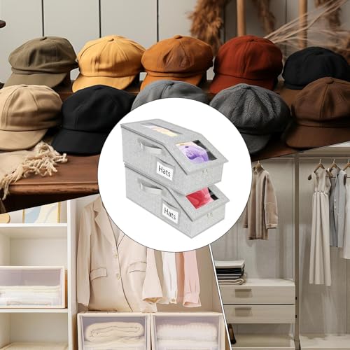 Organisateur du chapeau de baseball : lot de 2 racks de placard empilables