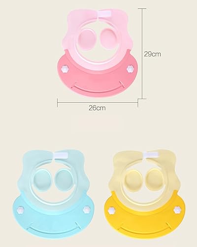 Miniatura 3 de Gorro de ducha para bebé gorro de baño gorro ajustable para la cabeza del niño visera para enjuagar el cabello para evitar que el agua entre en los