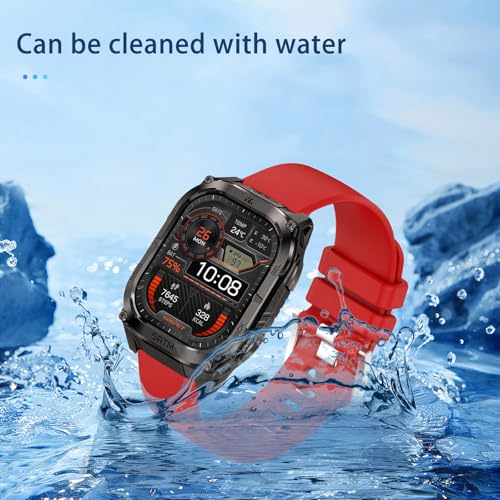 Correa para Smartwatch KOSPET Tank M4C de silicona roja miniatura 4