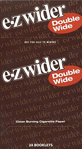 E-Z Wider - Double Wide Rolling Papers - 24 Booklets with 24 Leaves per Booklet