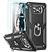 LeYi Coque pour Xiaomi Poco X3 Pro/Poco X3 NFC avec [2 Verre Trempé], 360° Support Rotatif Militaire Anti-Chute Renforcée Bumper Antichoc TPU Souple et PC Rigide Protection Etui Noir