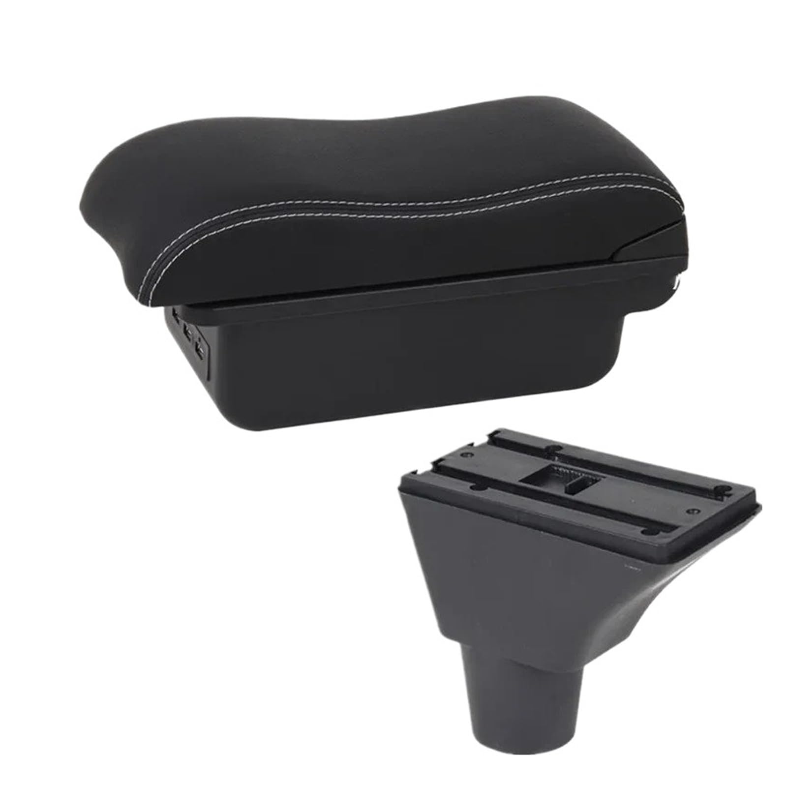 Ggwqoops Car Armrests For Citroen For C3 For C4 Car Armrest Storage Box Interior Dedicated Retrofit Accessories Armrest Box(B3 white line 3USB)