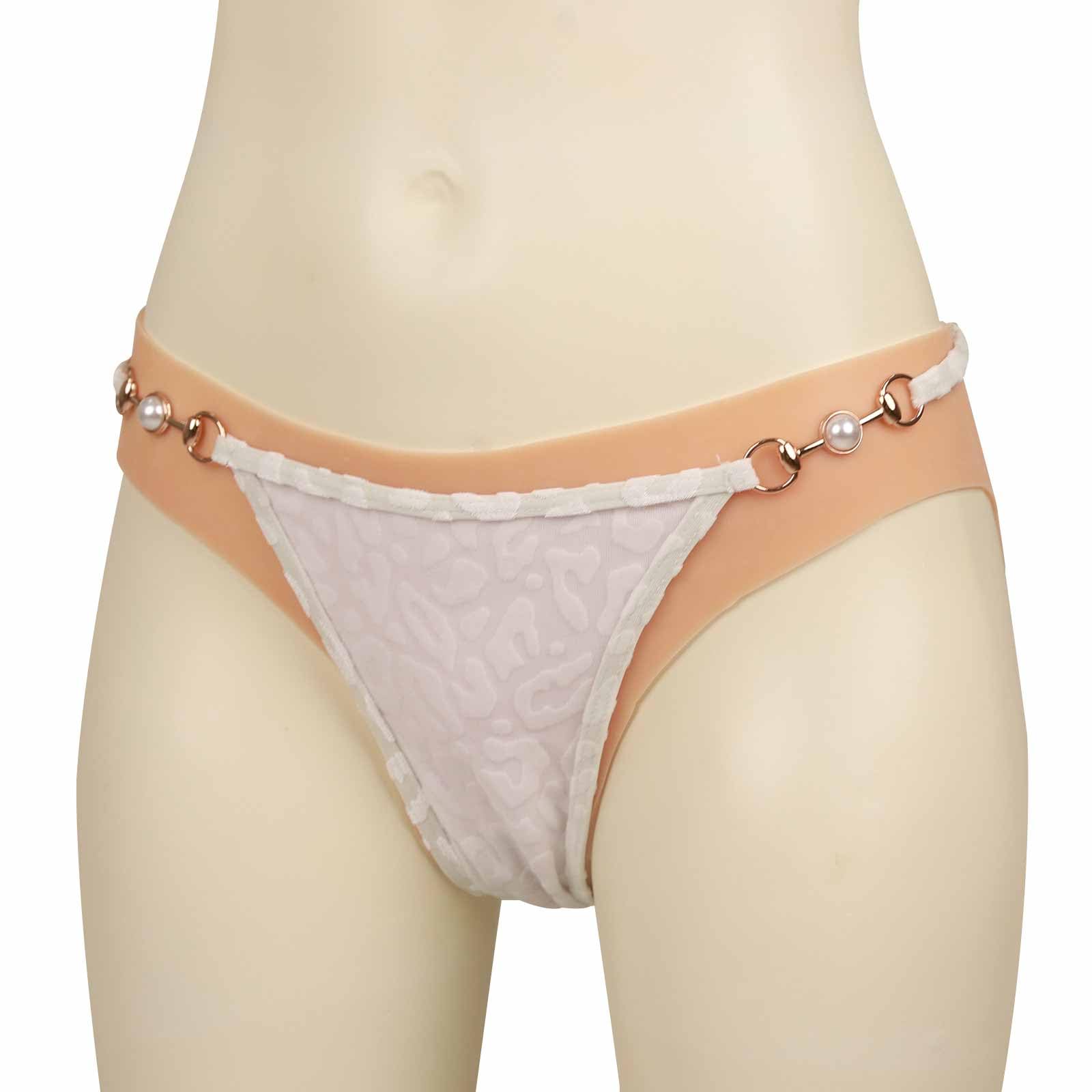 ZWSMSFake Vagina Pussy Panties Boxer Brief Insertable Silicone Crossdresser Pants Hiding Gaff Underwear Pants Transgender