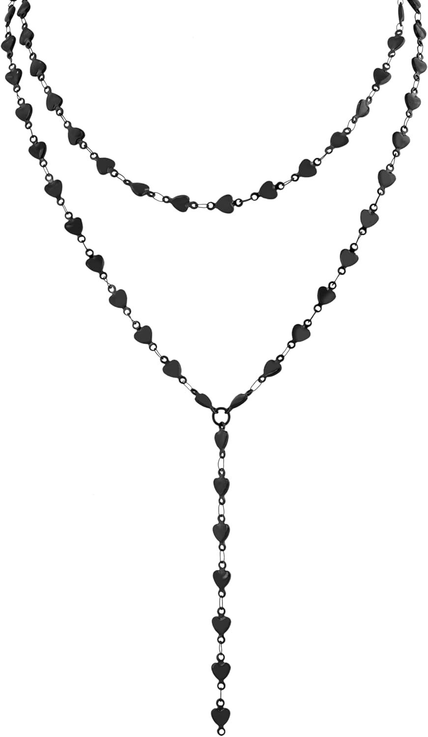 Sacina Gothic Layered Dainty Black Heart Choker Necklace, Gothic Necklace, Goth Jewelry, Christmas Jewelry Gift for Women