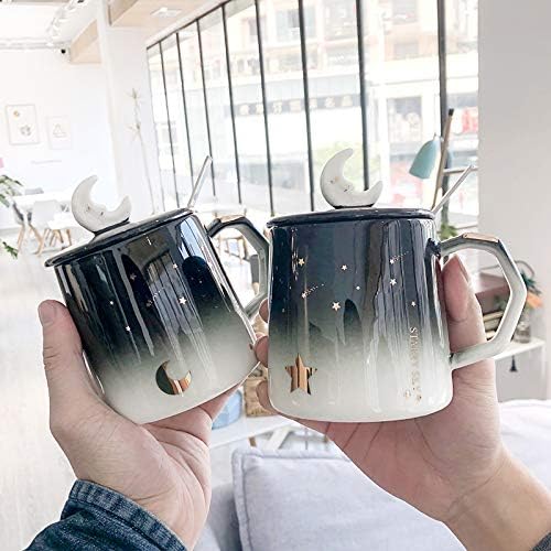 Taza de cerámica con tapa y cuchara 400 ml miniatura 6