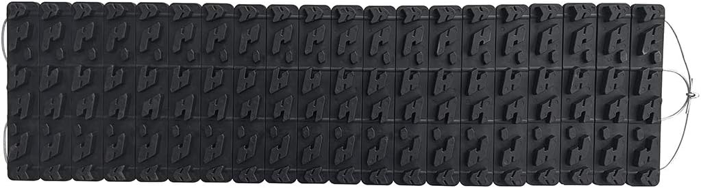 CStern Alfombrilla de Tracción Pistas de Recuperación de Emergencia Portátil con Bolsa para Barro, Nieve, Hielo y Arena (1 Pieza) 100x27cm