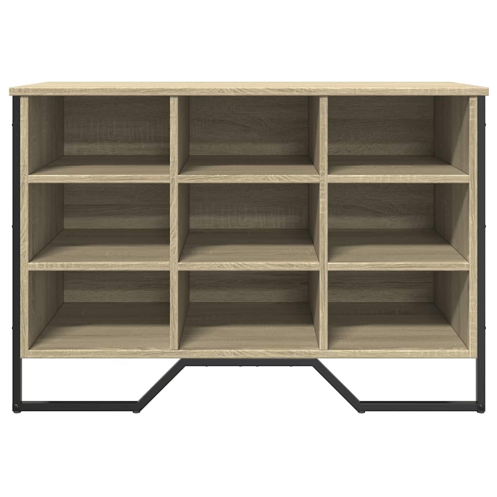 Schoenenkast 90x38x61,5 cm bewerkt hout gerookt eikenkleurig