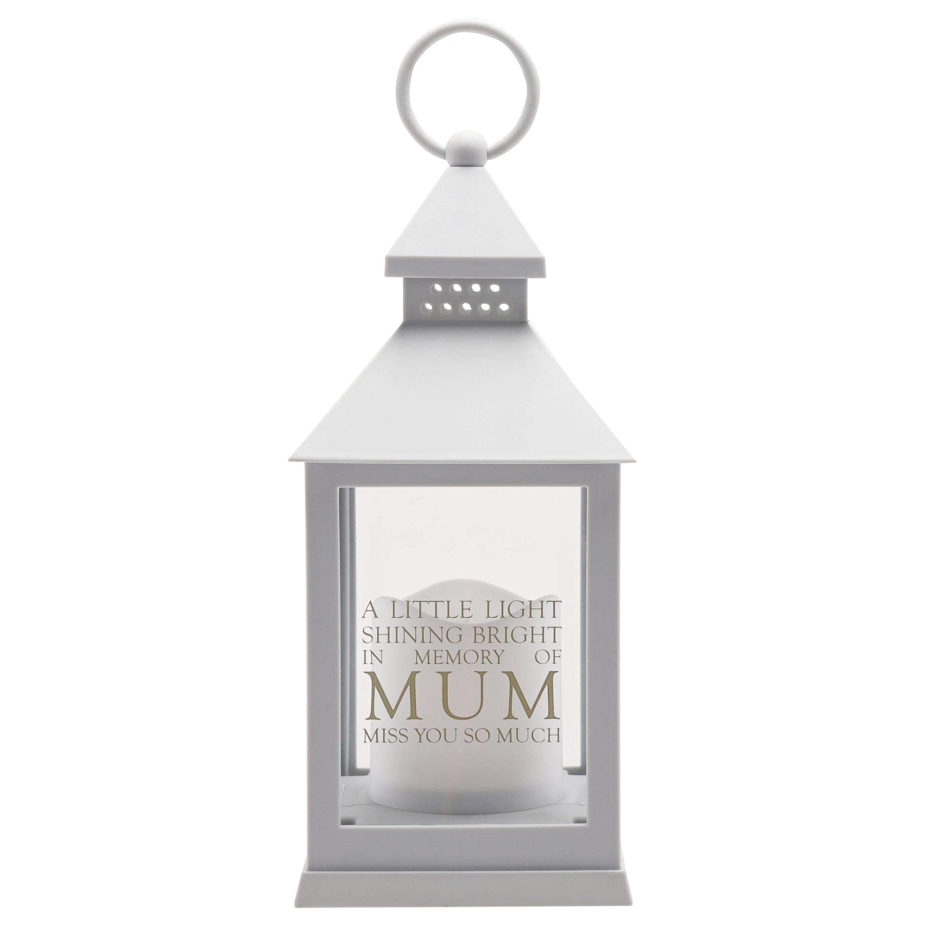 Grey Graveside Memorial Battery Operated LED Lantern - Mum