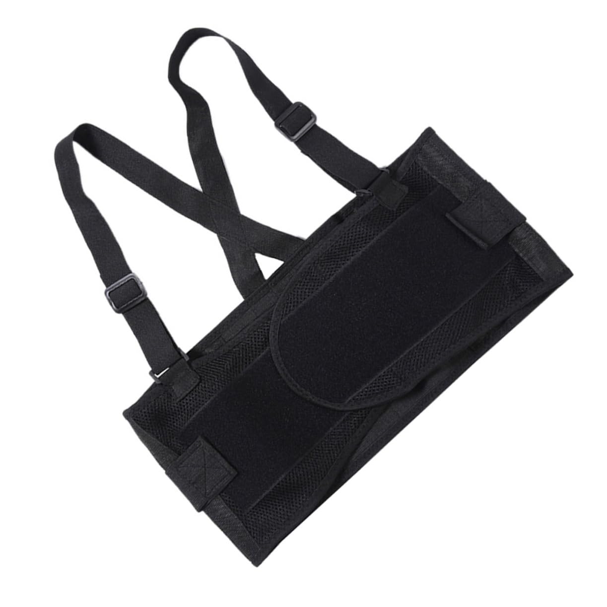 FRCOLOR Waist Support Belt Breathable Sports Waist Belt Lumbar Support Strap Breathable Back Brace Lightweighting Waist Belt Lower Back Support Elastic Back Support Belt Black