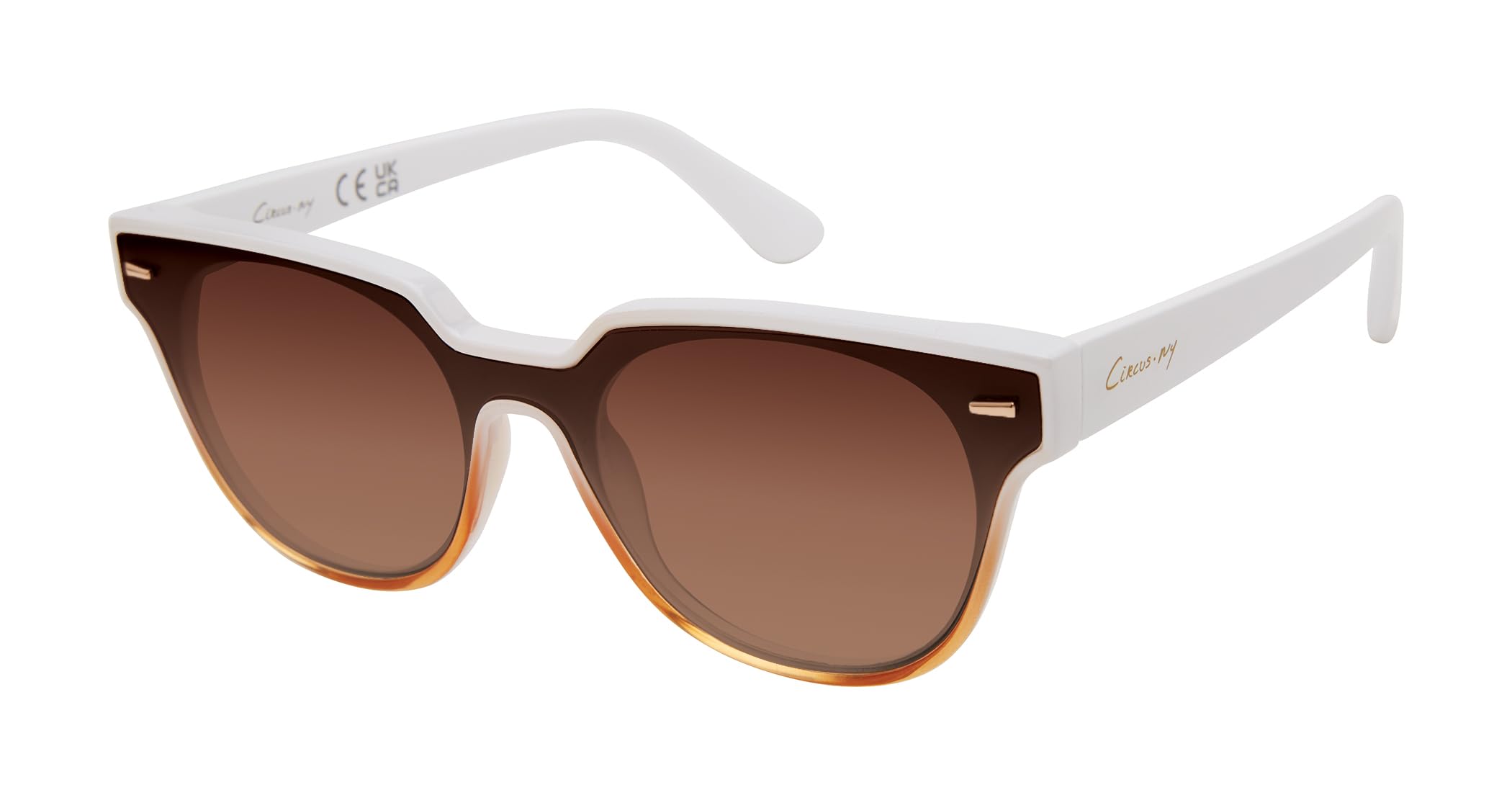 Circus By Sam EdelmanCircus NY by Sam Edelman Women's CC625 Vintage Two-Tone Round Sunglasses with UV400 Protection. Trendy Gifts for Her, 50 mm, White & Nude, White & Nude, 50 mm