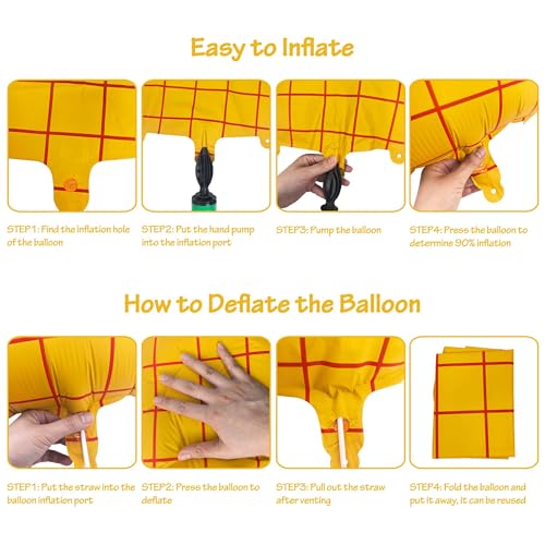 Image of 40 inch Large Number Balloon 19 Toy Inspired Story Yellow Birthday Balloon | Western Rodeo Party Supplies Boy Girl Story Anniversary Kids Birthday Party Cowboy Farm Themed Baby Welcome Decorations