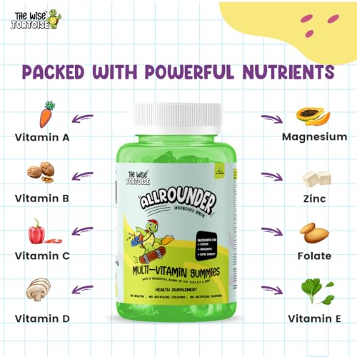 Image of Allrounder Lemon Multi-Vitamin Gummies for Kids | 30 Count | Essential Vitamins | No Artificial Flavors (3 Count (Pack of 3), Lemon)