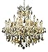 Elegant Lighting 2800D30C-GT/RC Maria Theresa 28-Inch High 19-Light Chandelier, Chrome Finish with Golden Teak (Smoky) Royal Cut RC Crystal