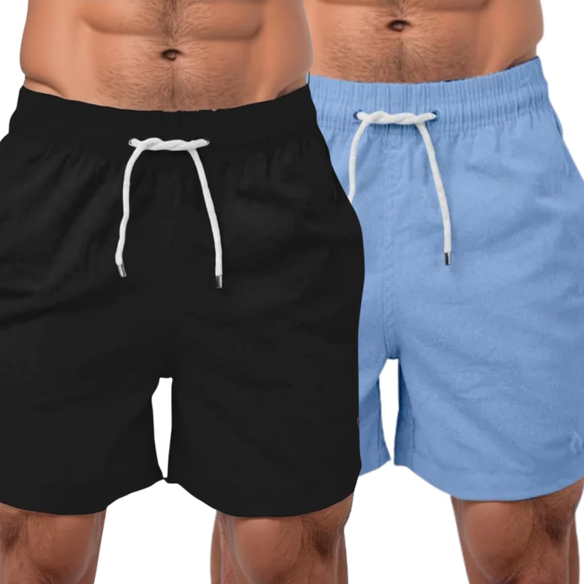 Combo 2 Bermudas Masculinas Linho Sofisticado Com Bolsos
