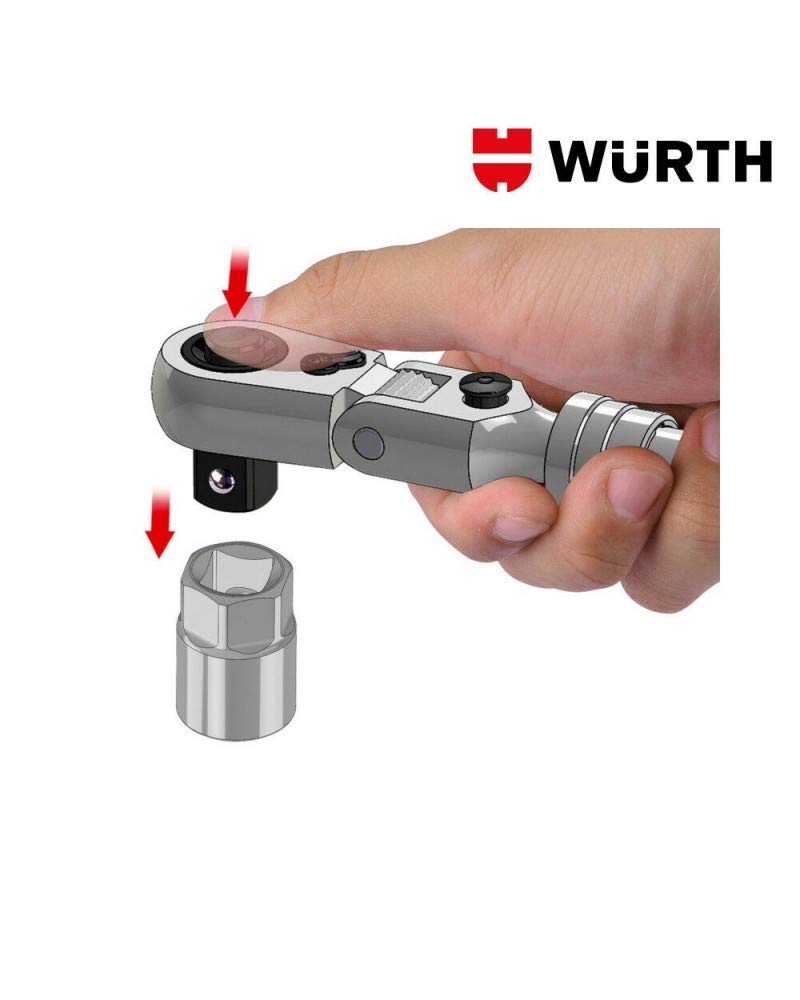 Llave de cabeza articulada de 1/2 pulgada extensible