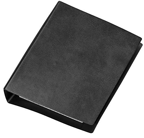 VELOFLEX 1164280 - Taschenringbuch Special DIN A6 Ledernarbung, 4-Rund-Ring-Mechanik 13 mm, schwarz, 1 Stück
