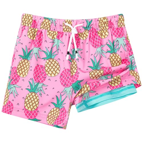 Image of SURF CUZ Boys Swim Trunks with Boxer Brief Liner Toddler Boy Stretch Swimsuit Shorts Quick Dry Swimming Trunks Bathing Suit